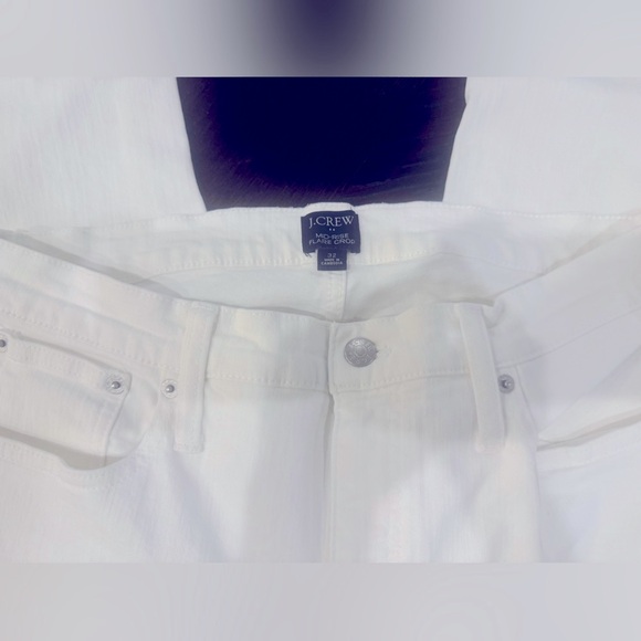 J. Crew Factory Mid Rise Flare Crop Jeans - White - Size 32/14 - Picture 2 of 4